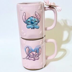 🩷Rae Dunn X Disney Stitch & Angel Mug set